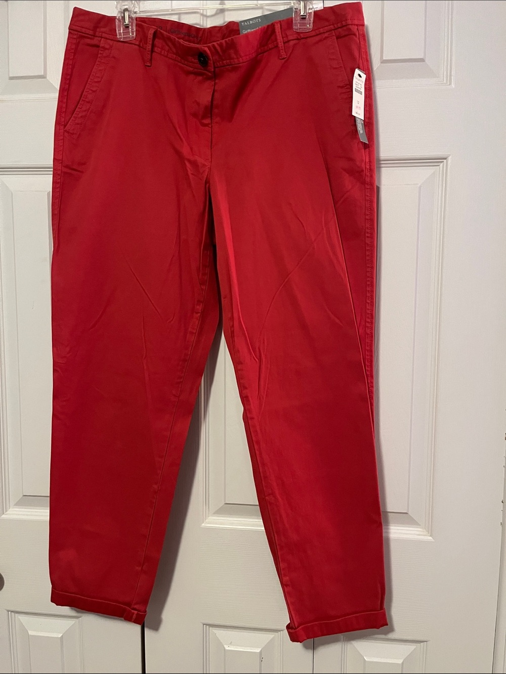 Talbots Bright brick colored women’s Straight Chinos
